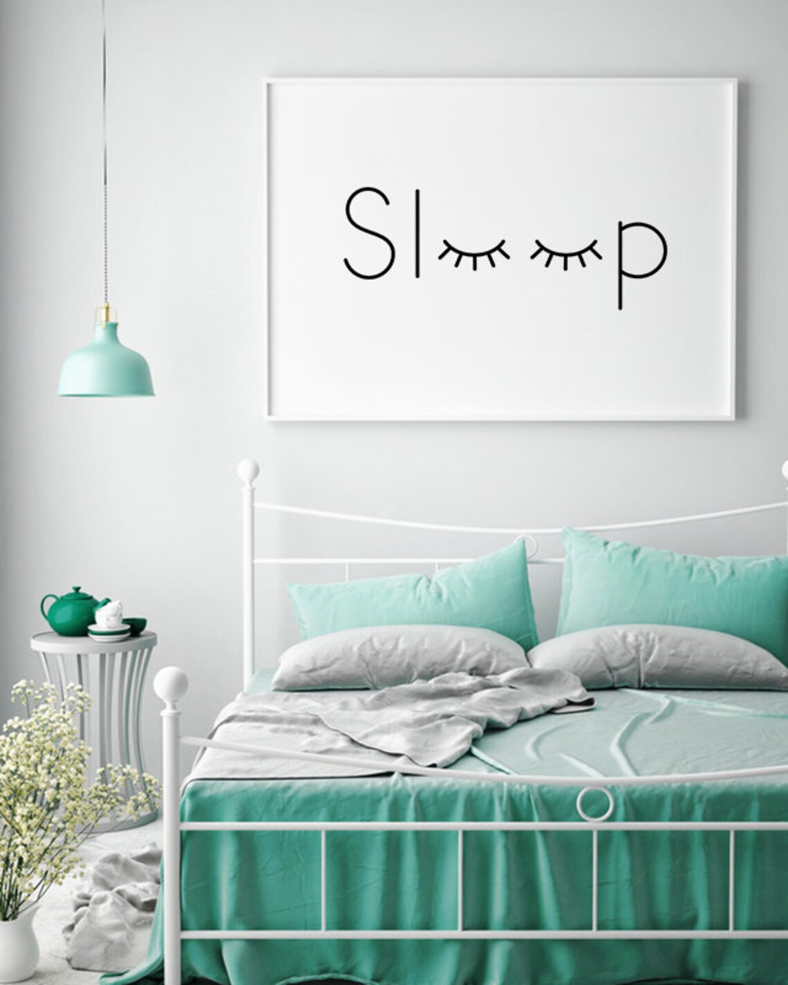 Sleep Typography Poster, Nursery Wall Art Print - Image 2