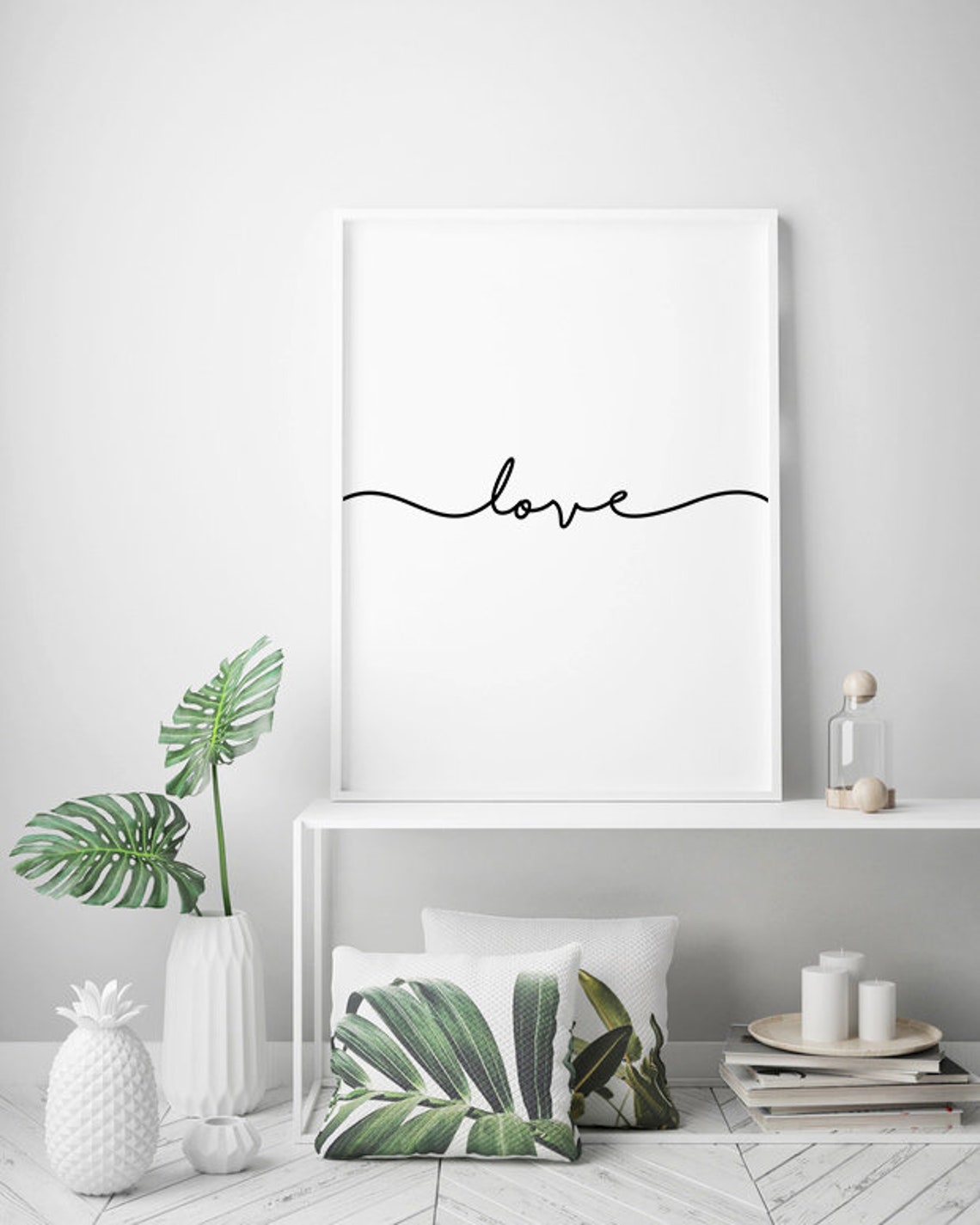 Live Love Laugh Script Set of Three Bedroom Wall Decor Poster - Image 2