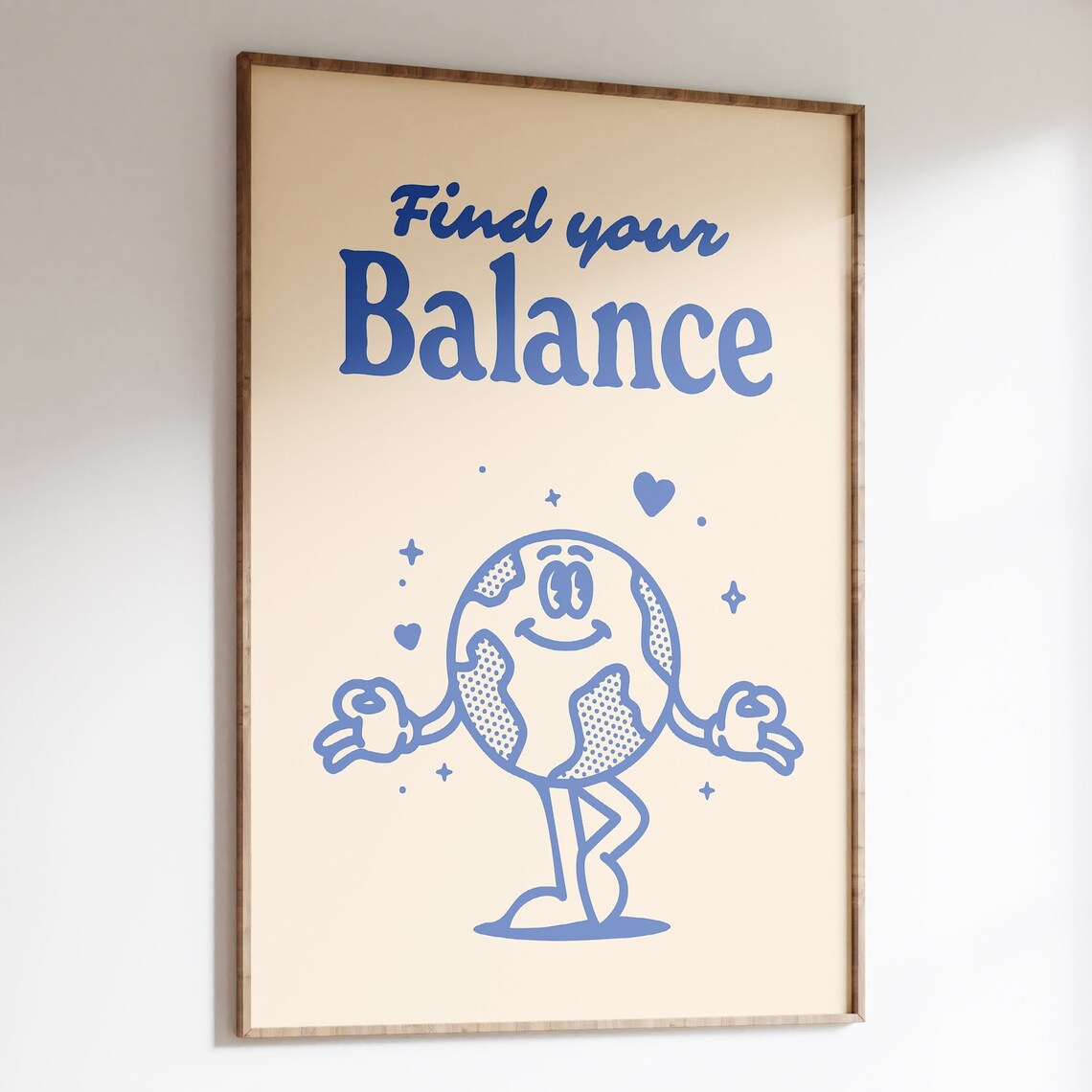 Self Care Retro Mindfulness Quote Art Print