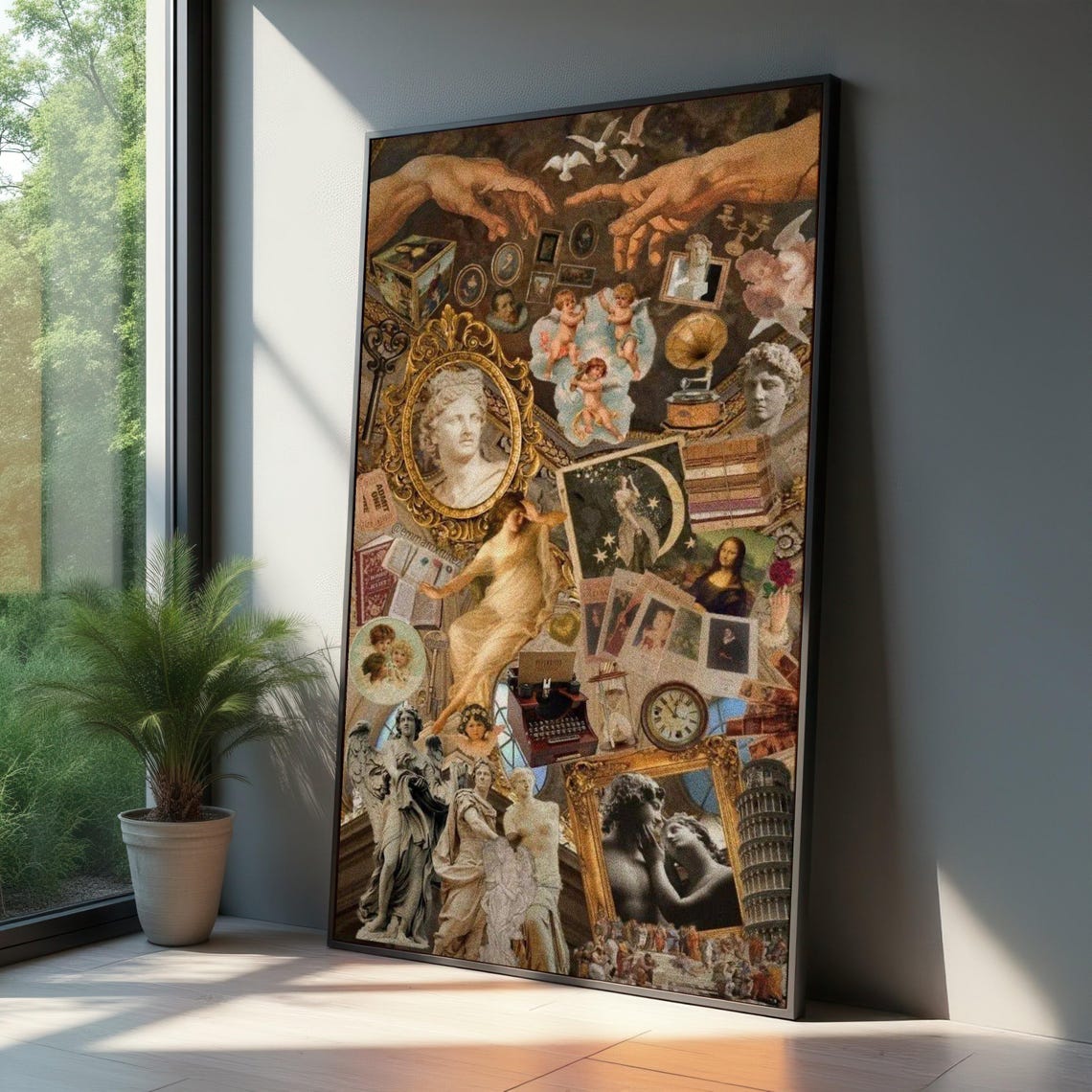 Dark Academia Classical Art Collage Masterpieces Vintage Poster