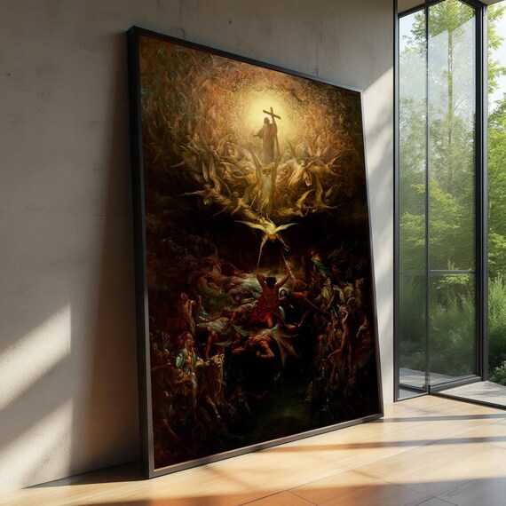 Divine Judgment Scene, Classic Christian Wall Art