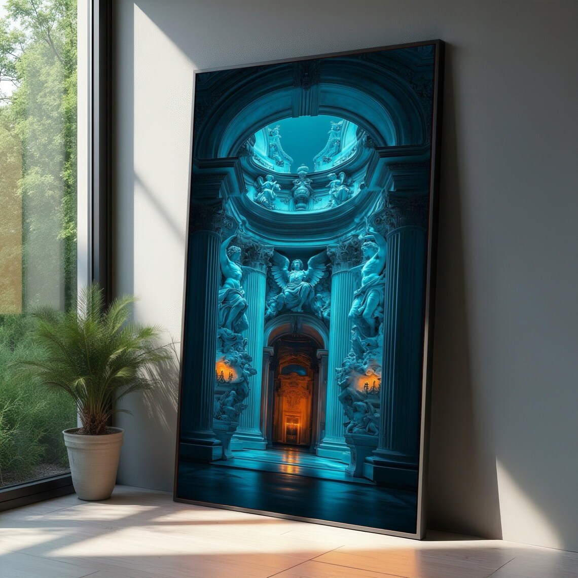 Majestic Baroque Architecture, Historic Interior Art Print