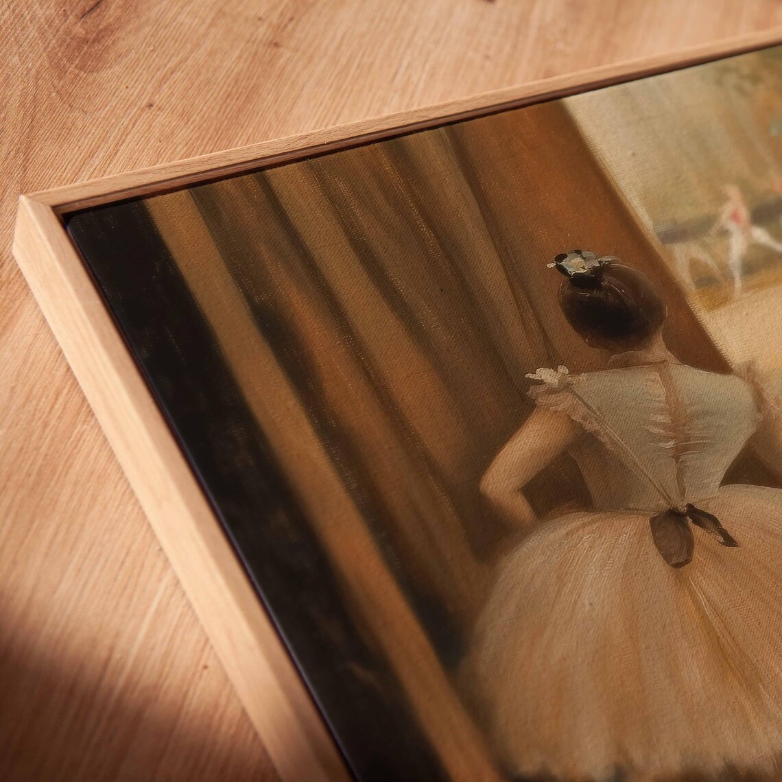 Ballerina In Tutu Watching Stage Vintage Ballet Dancer Figurative Painting Poster - Image 2