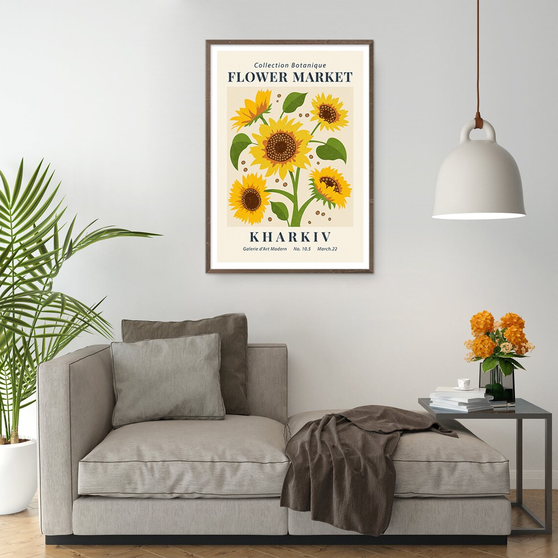 Flower Market Print, Minimalist Botanical Poster - Image 4