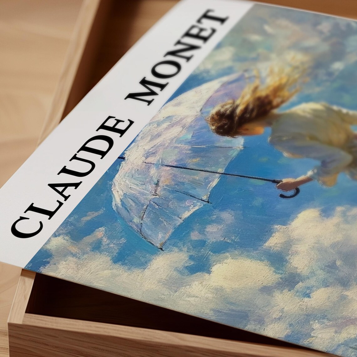 Monet Inspired Woman with Parasol La Promenade Meadow Poster - Image 3