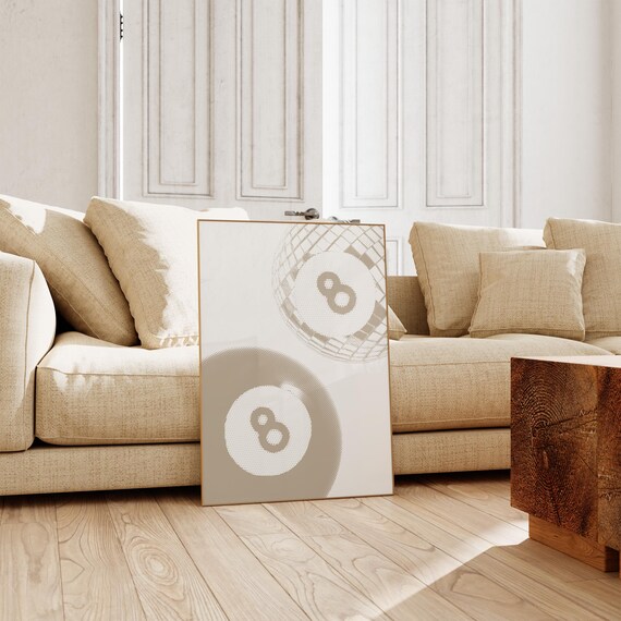 Beige Wall Art Disco Preppy Room Decor College Dorm Poster Trendy Neutral Yk2