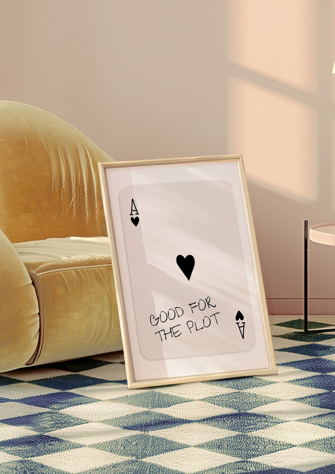 Good For The Plot Ace Of Hearts Card Quote Poster Art Funny Gift Art - Image 3