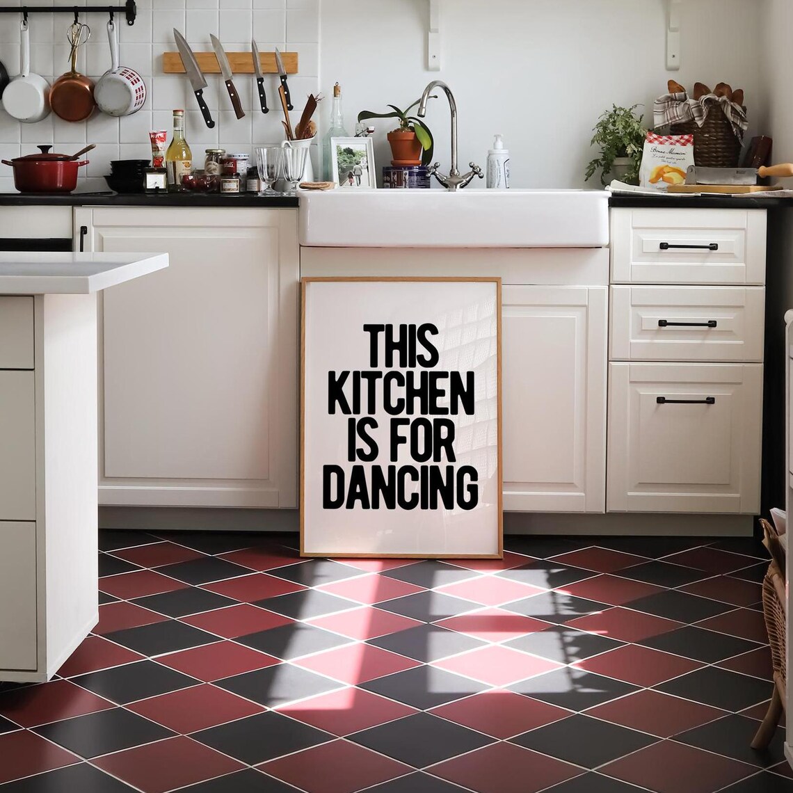 This Kitchen Is For Dancing Typography Art Print - Image 3