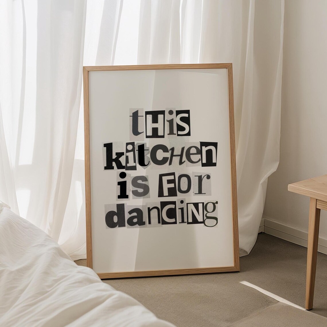 This Kitchen Is For Dancing Typography, Retro Art Print - Image 2
