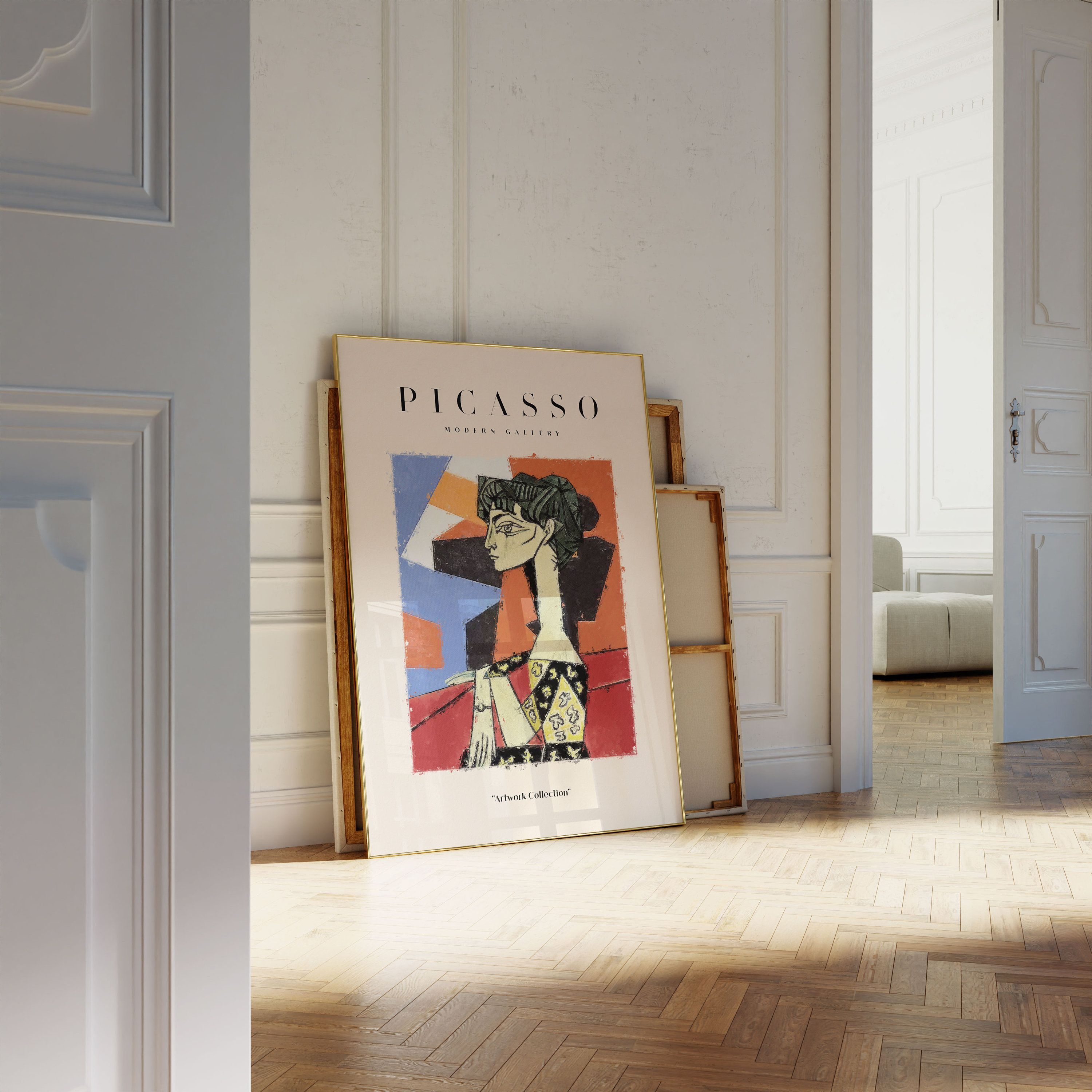 Picasso Cubist Woman Portrait Modern Gallery Illustration Poster - Image 4