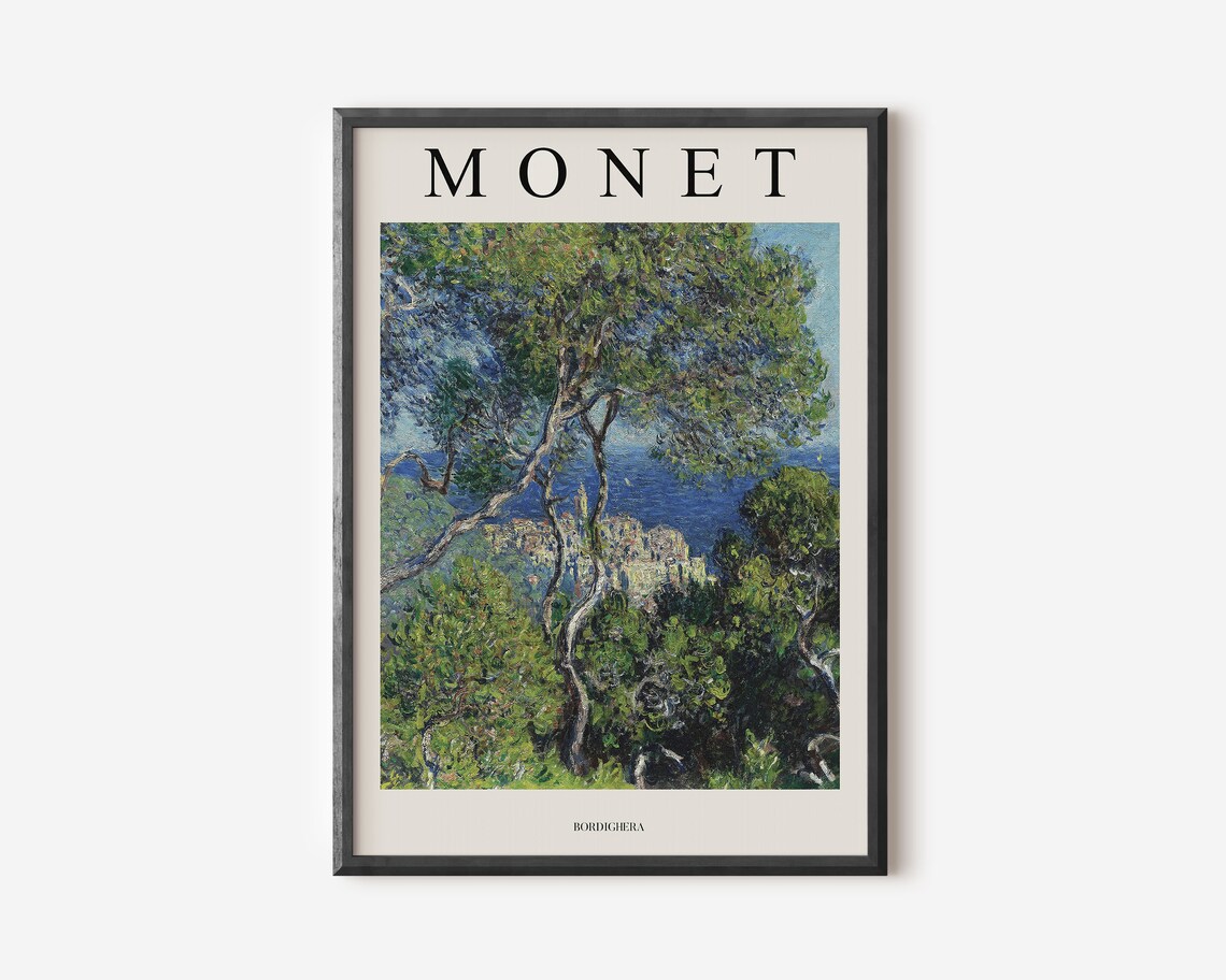 Claude Monet Exhibition Poster, Floral Garden Scenery