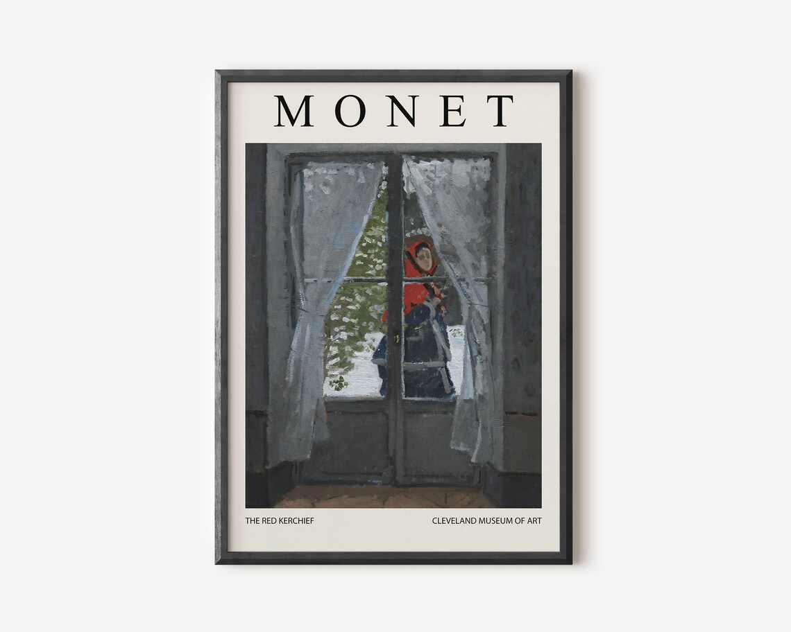 Claude Monet Exhibition Poster, Garden Scenery
