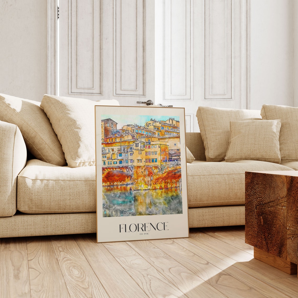 Travel Florence Wall Art Print Trendy Italian Wall Art Poster Famous Gallery Wall Art Decor For Living Room Art Gift For Traveler Friend - Image 4