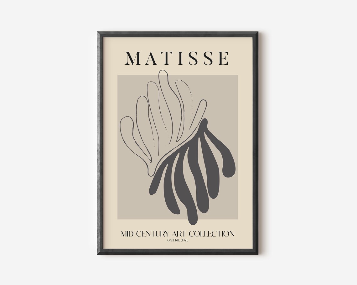 Henri Matisse Exhibition Poster, Boho Garden Scenery