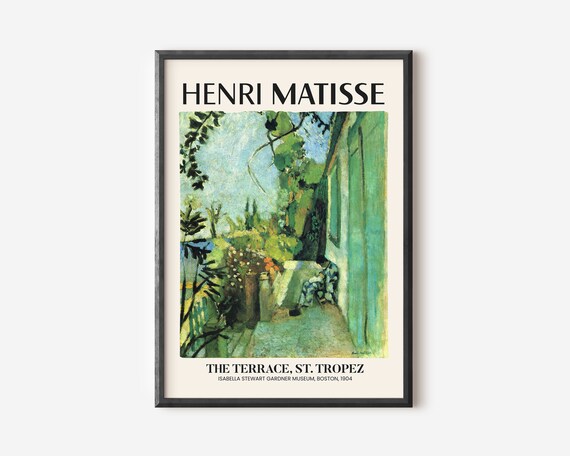 Henri Matisse The Terrace St Tropez Exhibition Gallery Museum Art Poster