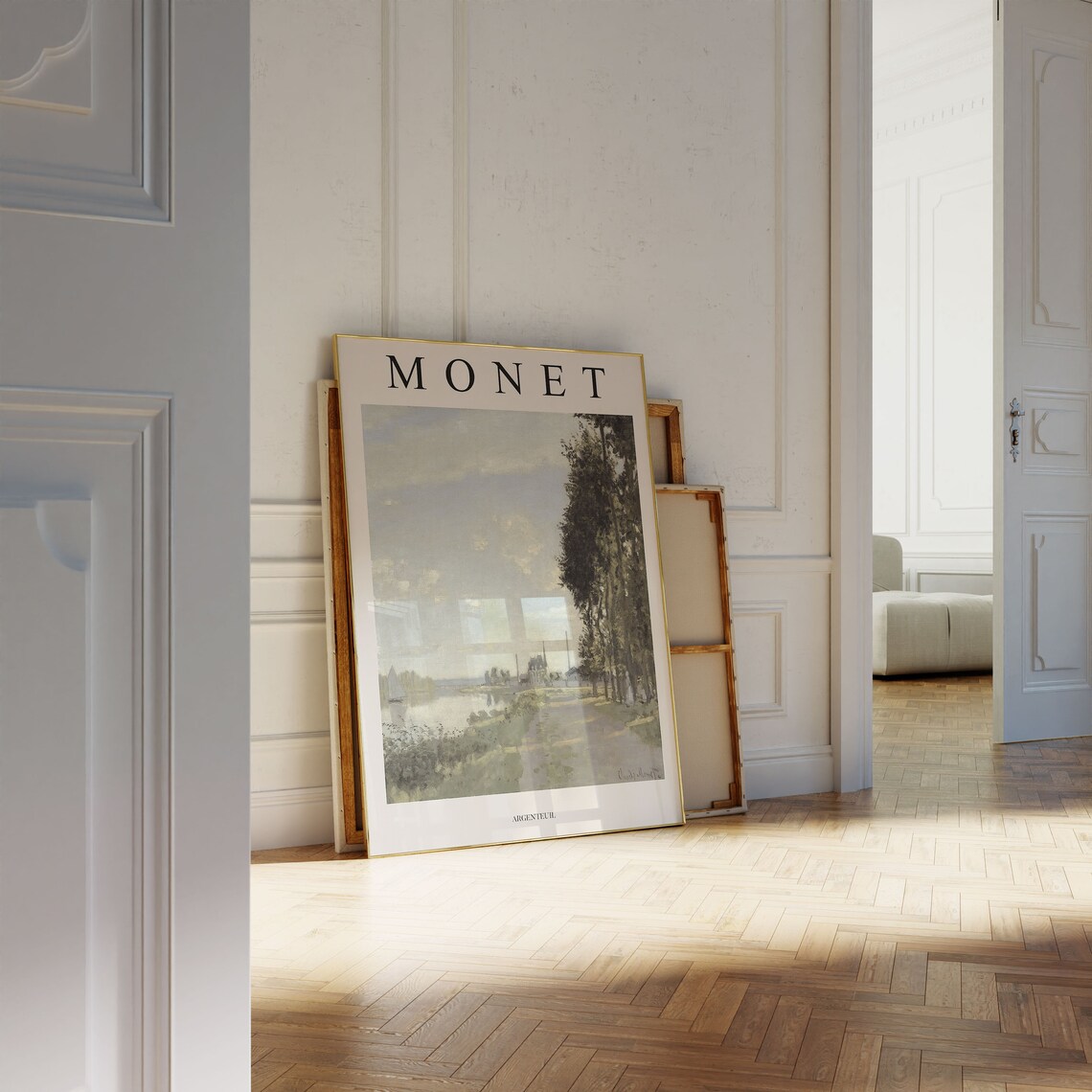 Claude Monet Argenteuil Riverside Exhibition Gallery Art Poster - Image 4