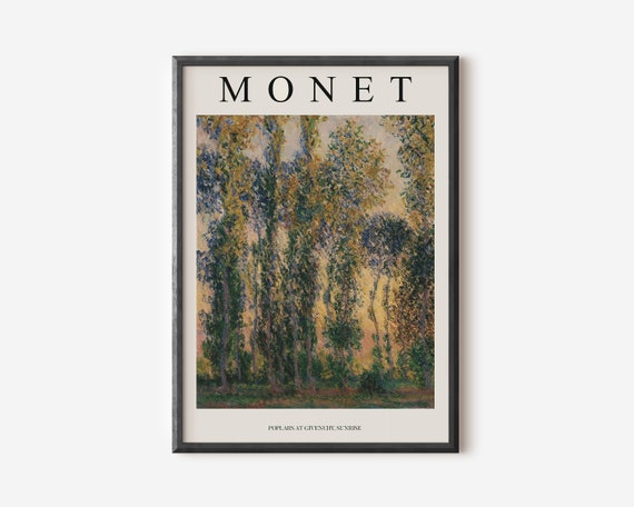 Claude Monet Exhibition Poster Famous Gallery Wall Art Print Monet Art Print Floral Wall Print Garden Scenery Nature Living Room Art