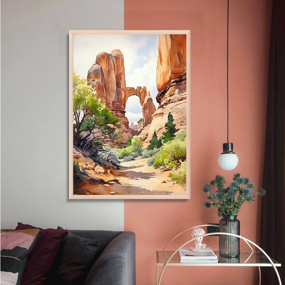 Arches National Park Watercolor Art Print - Image 2