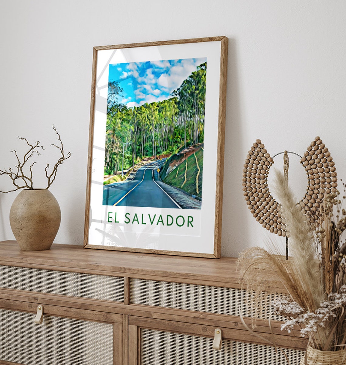 El Salvador Print El Salvador Wall Art El Salvador Art El Salvador Art Prints El Salvador Poster El Salvador Wall Decor - Image 2