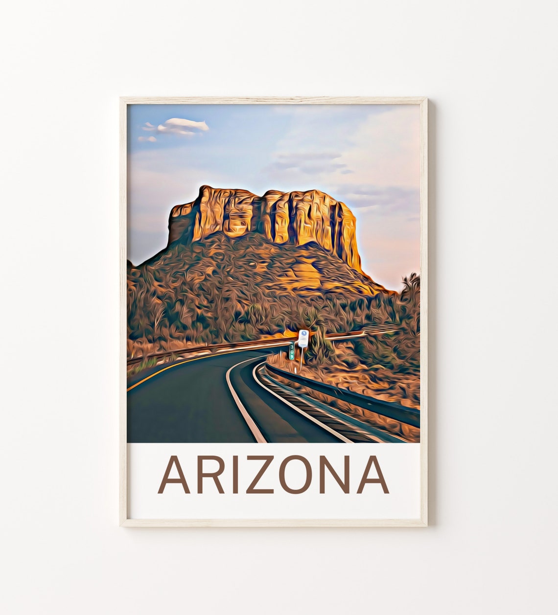 Arizona Print Arizona Poster Arizona Wall Art Arizona Art Arizona Artwork Arizona Souvenir Arizona Painting Arizona Gift Travel