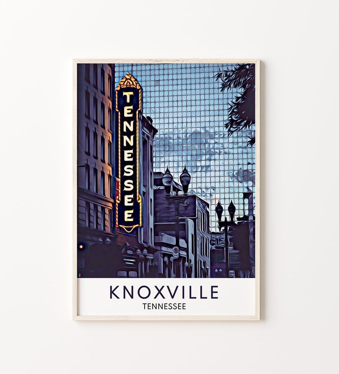Knoxville Knoxville Print Tennessee Knoxville Art Tennessee Art Knoxville Gift Tennessee Wall Art Knoxville Painting Knoxville Decor