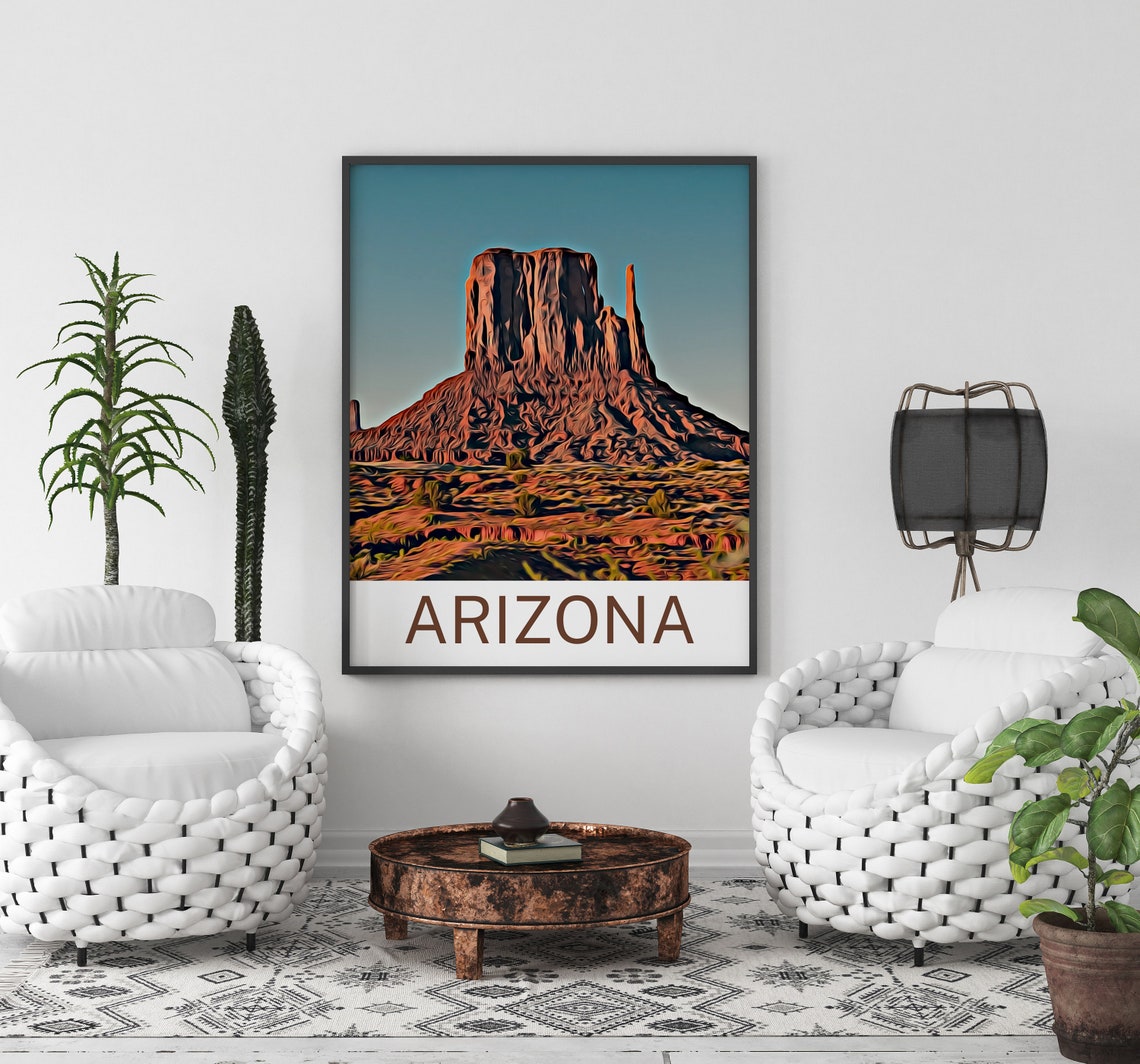Arizona Arizona Print Arizona Wall Art Arizona Poster Arizona Wall Decor Arizona Souvenir Arizona Poster Arizona Gift Travel - Image 3