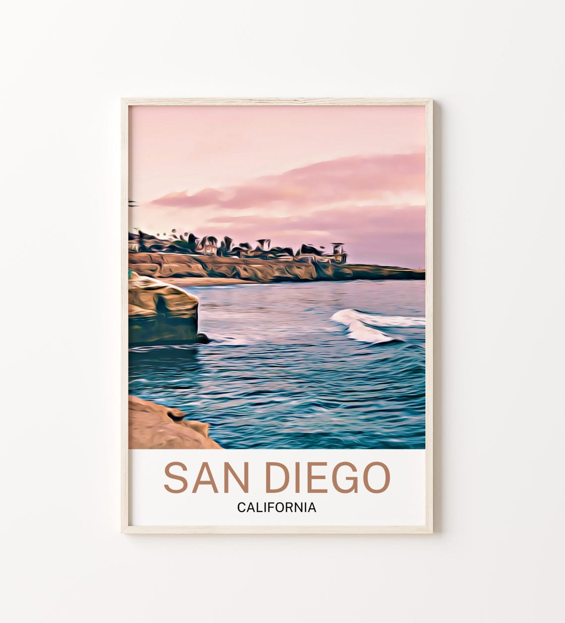 San Diego Print San Diego Art San Diego Poster San Diego Wall Art San Diego Souvenir San Diego Painting San Diego California Painting