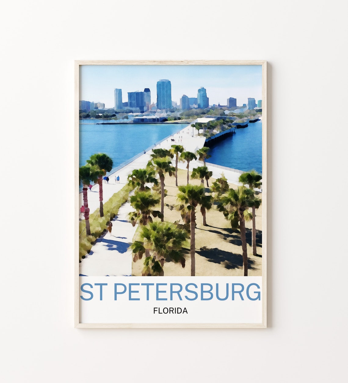 St Petersburg Travel Print St Petersburg Wall Art St Petersburg Poster St Petersburg Art Print St Petersburg Decor Florida Art Florida