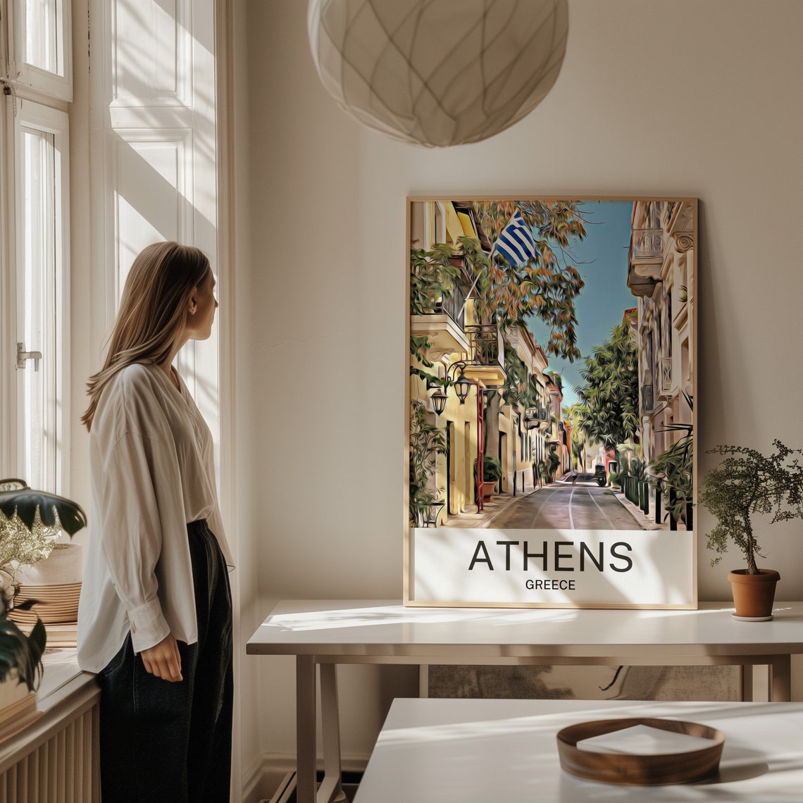 Athens Travel Print Athens Wall Art Athens Poster Athens Art Print Athens Wall Decor Athens Travel Athens Artwork Athens Painting - Image 2