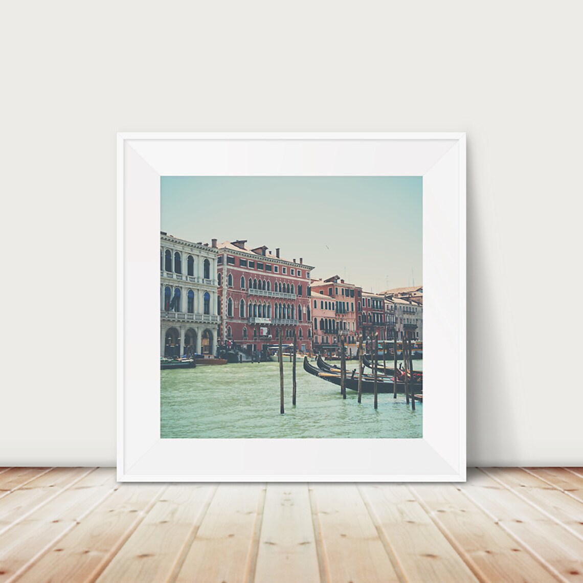 Venice Grand Canal Gondola Historic Canal Photography Art Poster