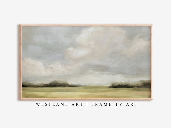 Frame Tv Art Landscape Painting Country Farmhouse Wall Art Instant Decor Tv434