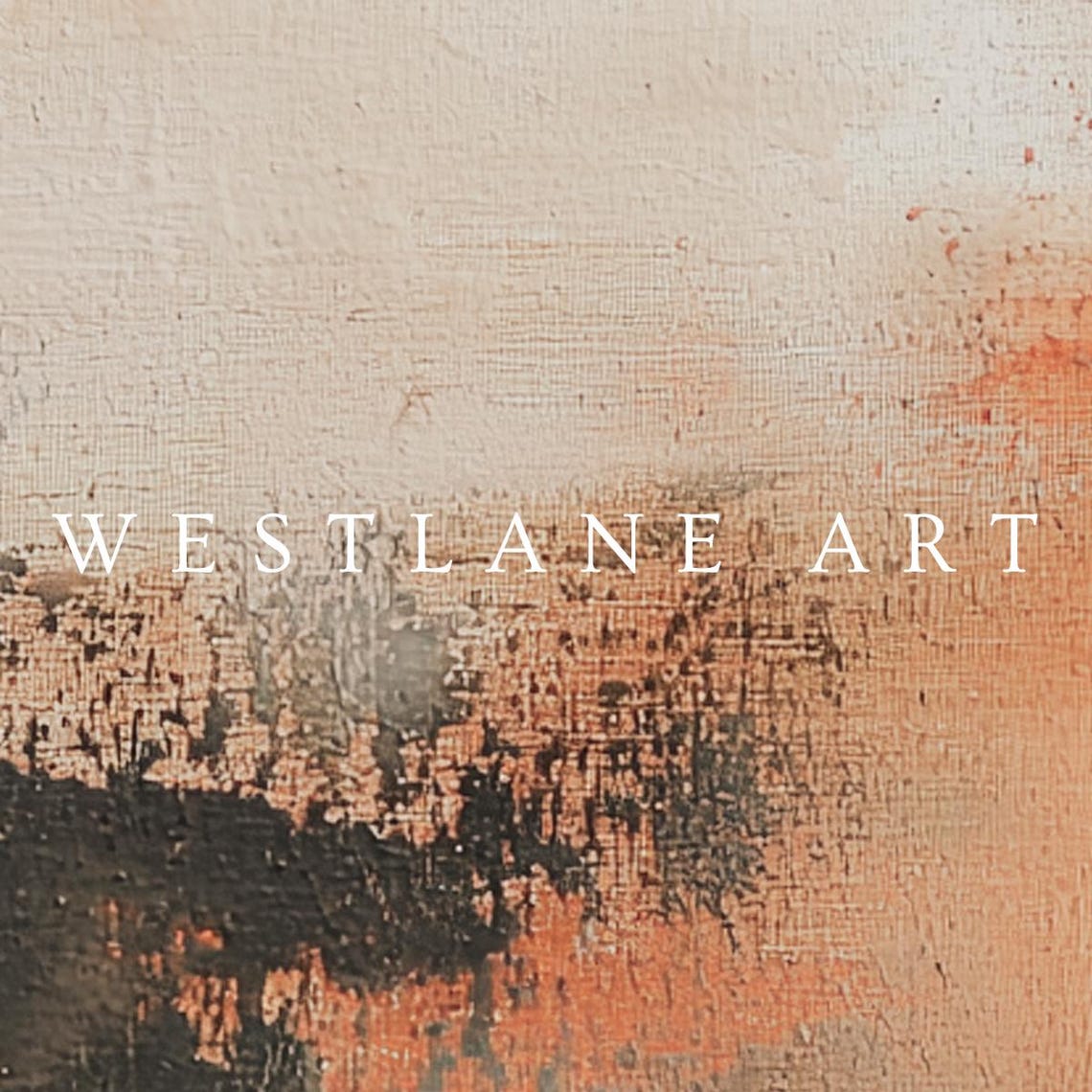 Modern Abstract Terracotta Orange Sage Green Warm Earthy Print - Image 2