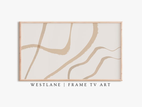 Modern Frame TV Art, Boho Abstract Lines