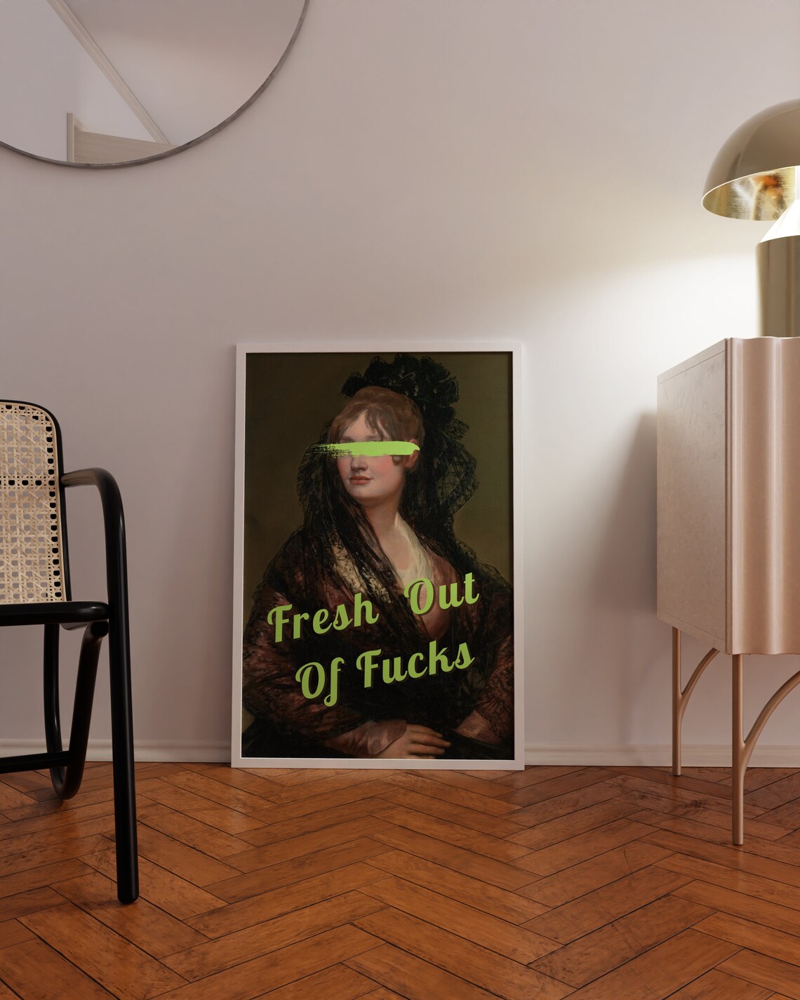 Fresh Out Of Fucks Sassy Altered Classic Portrait Funny Poster - Image 2