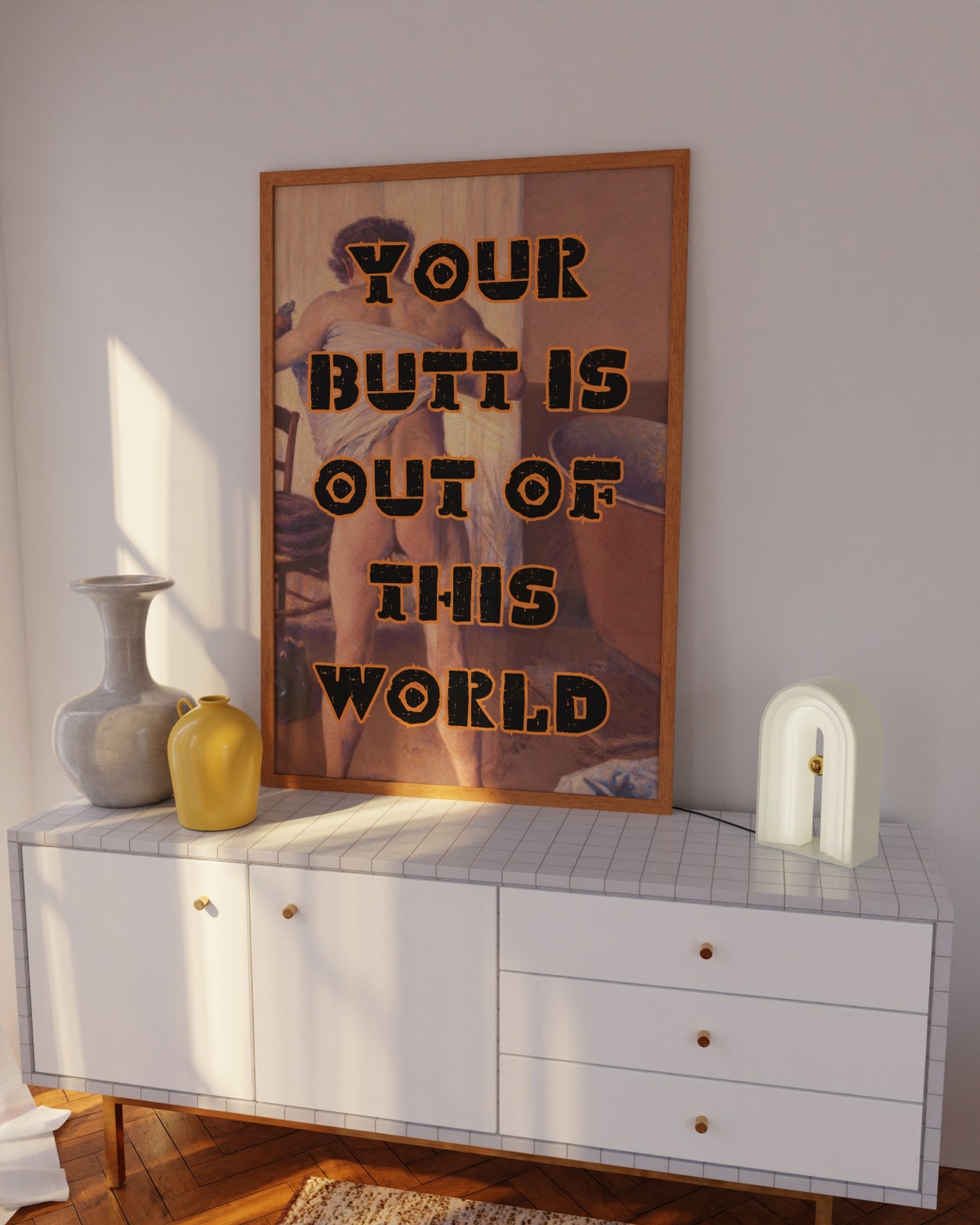 Your Butt Is Out Of This World Funny Altered Classic Art Poster - Image 3
