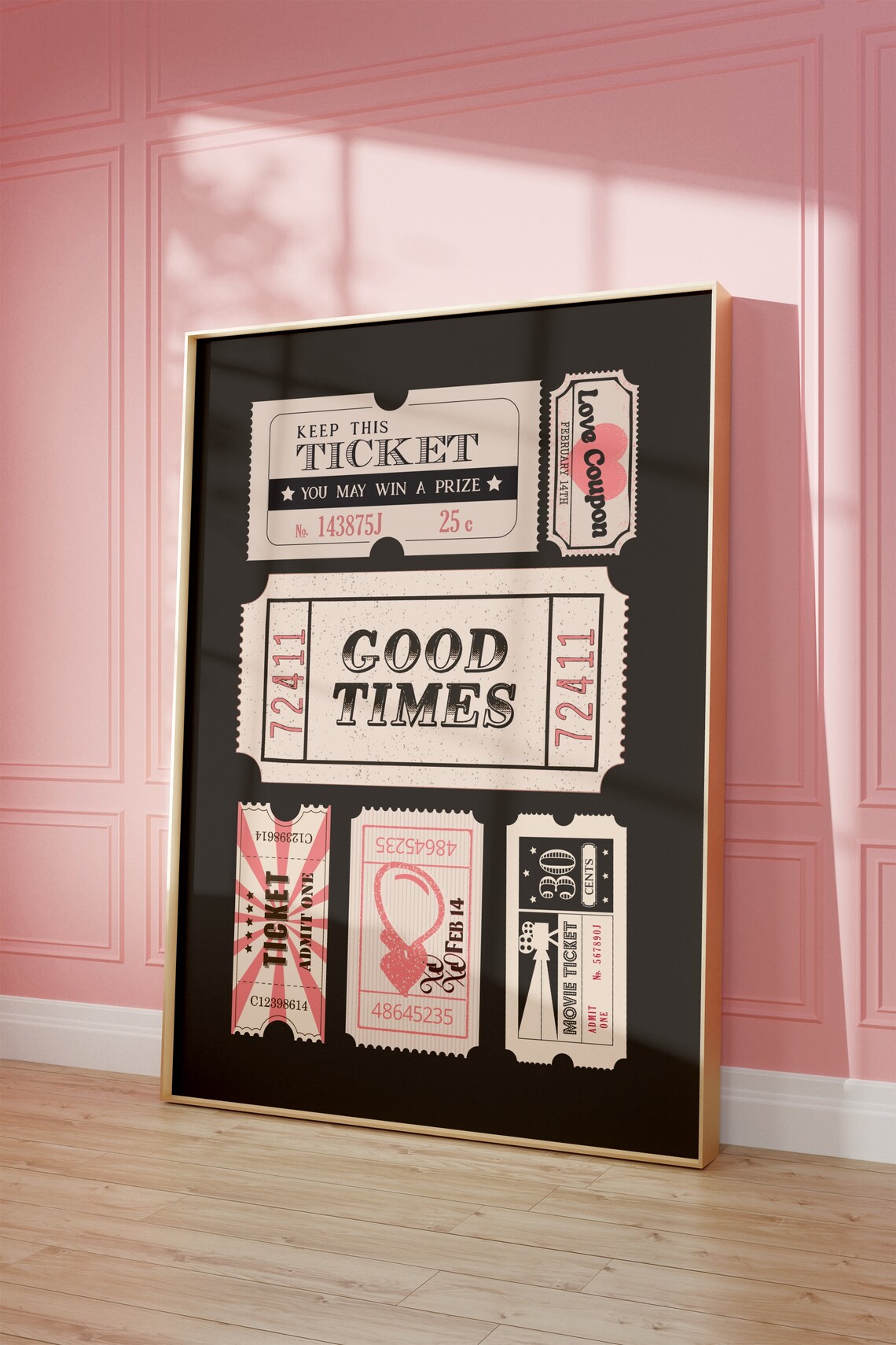 Good Times Tickets and Coupons, Vintage Retro Art Print - Image 2