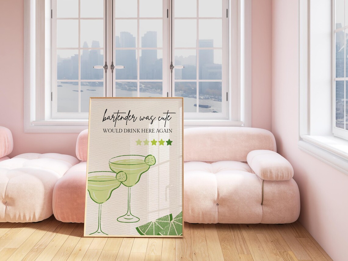 Bartender Was Cute Funny Aesthetic Kitchen Decor - Image 2