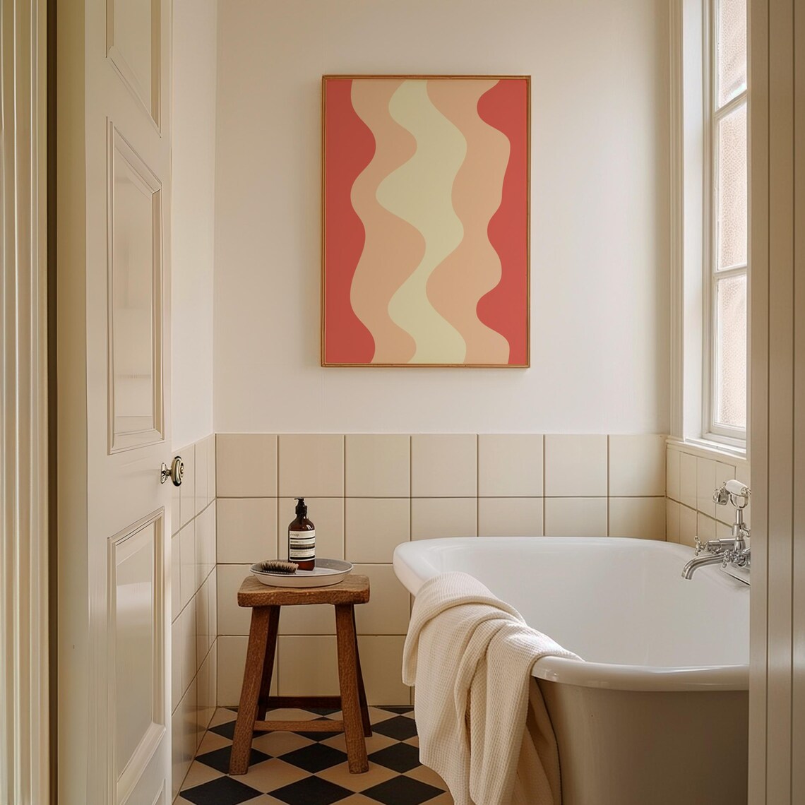 Funky Waves Poster, Cute Dorm Room Decor - Image 2