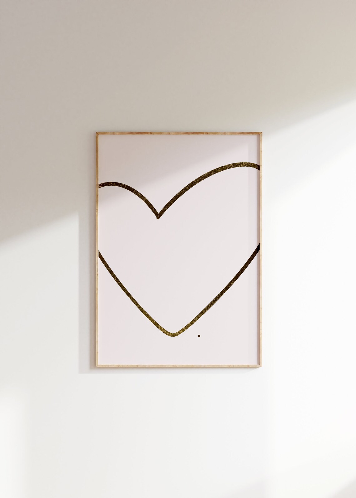 Minimalistic Scribble Heart, Line Art Wall Decor