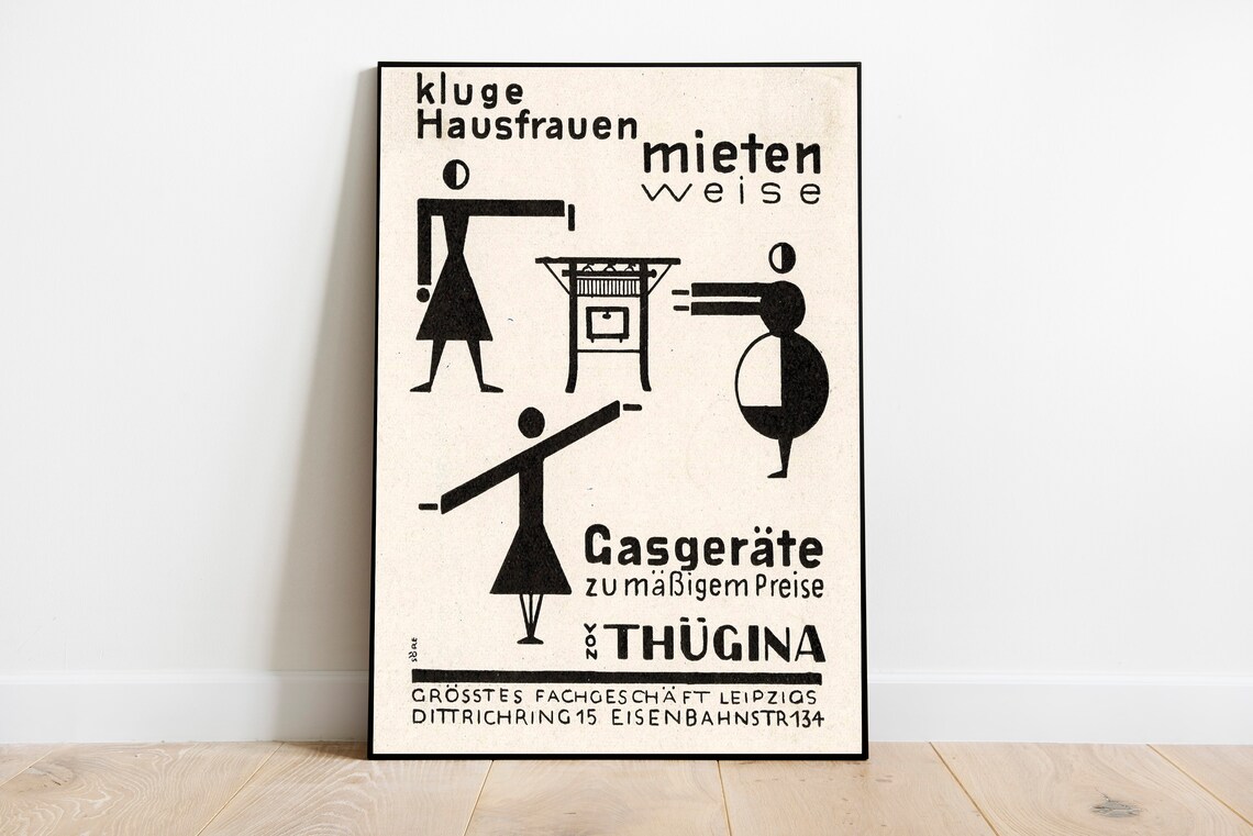 Thugina Leipzig Gas Appliances Vintage German Advertising Poster - Image 3