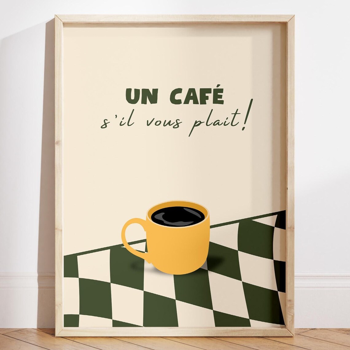Un Cafe Sil Vous Plait French Cafe Poster
