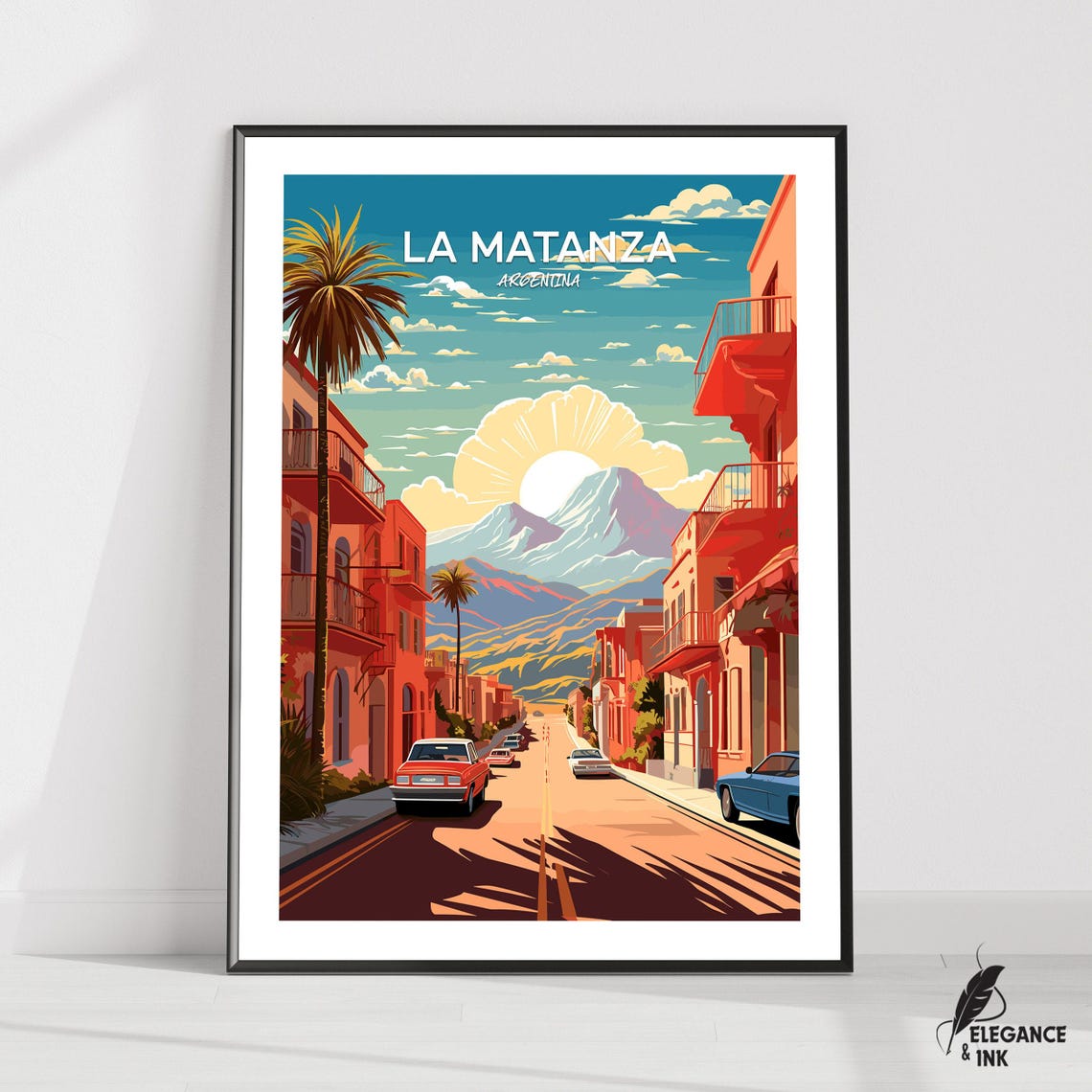 La Matanza Argentina Street Travel Poster Top Text Edition Artwork