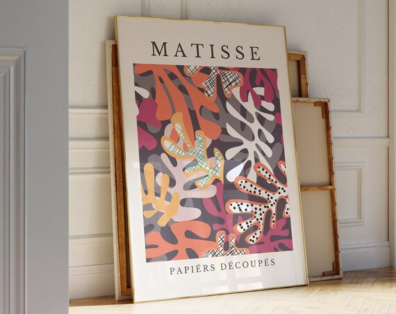 Henri Matisse Print Aesthetic Matisse Poster For Modern Gallery Exhibition Art Minimalist Neutral Wall Art Matisse Cut Outs Gift Idea