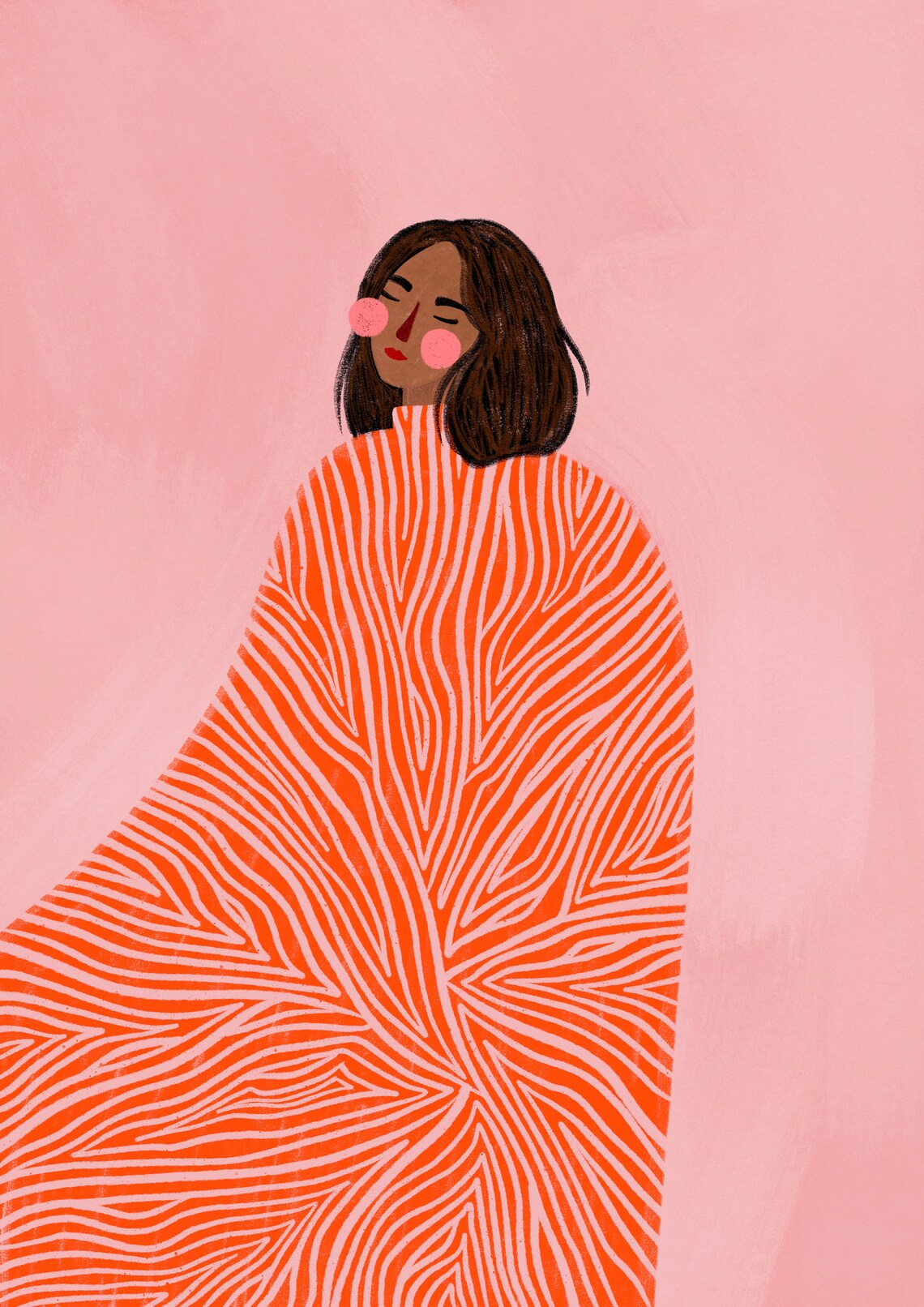 The Woman With Swirls, Minimal Portrait Art Print - Image 2