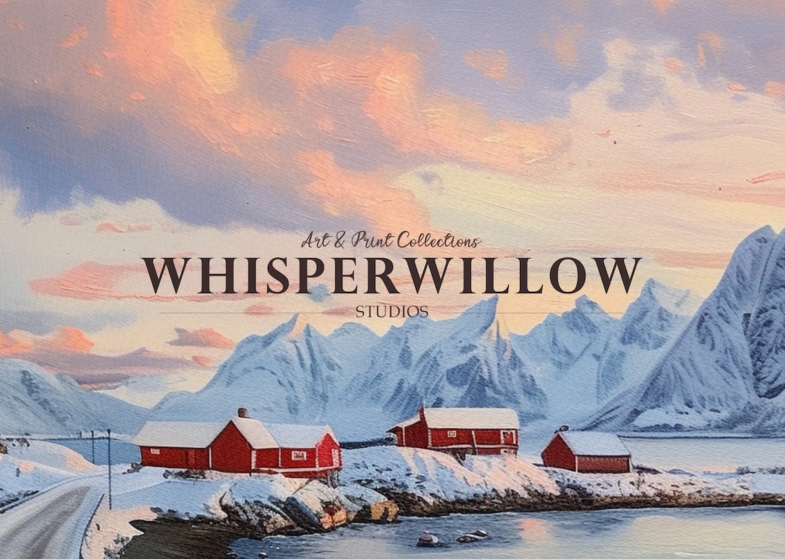 Norway Winter and Mountains Vintage Landscape Art Print - Image 6