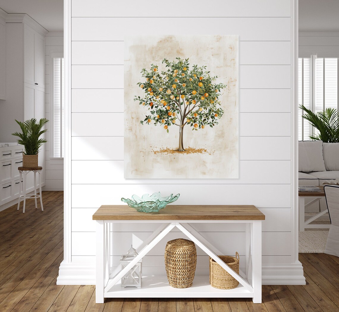 Orange Tree Watercolor Art Print, Kitchen Decor - Image 4