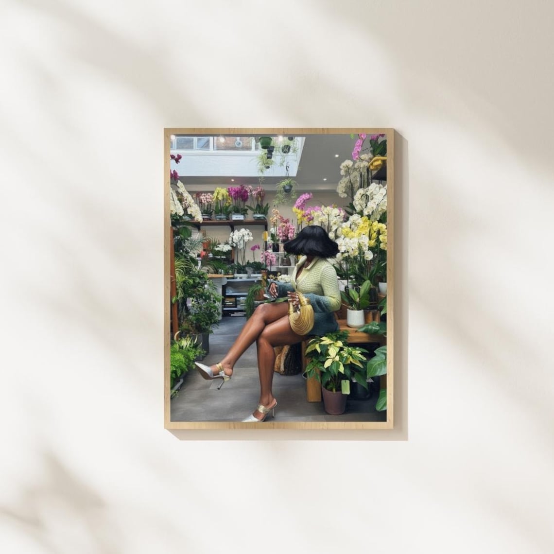Botanical Florist Shop Orchids Fashion Photo Glam Wall Decor Poster