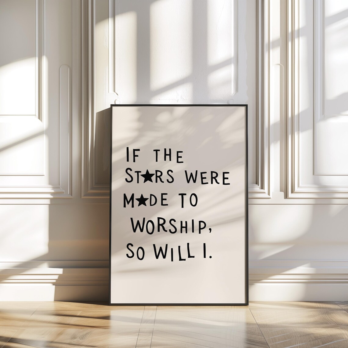 Psalm 148:3 Minimalist Christian Celestial Art Print - Image 3