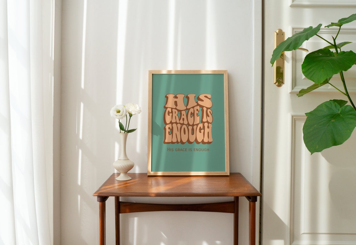 Retro Christian Wall Print Religious Print Christian Poster Bible Verse Wall Decor Scripture Art Christian Gift - Image 2