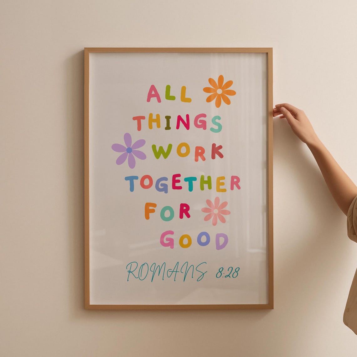 Retro Christian Wall Art Print Romans Scripture Christian Poster Bible Verse Wall Decor Art Christian Gift - Image 4